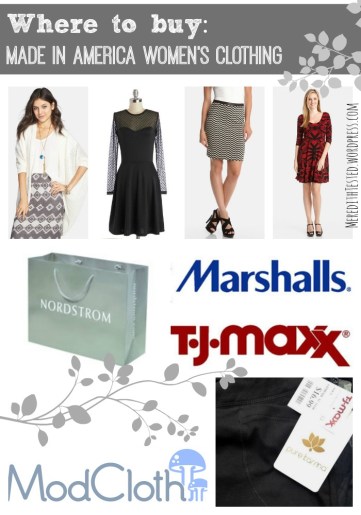Where to find Made in America Women's clothing