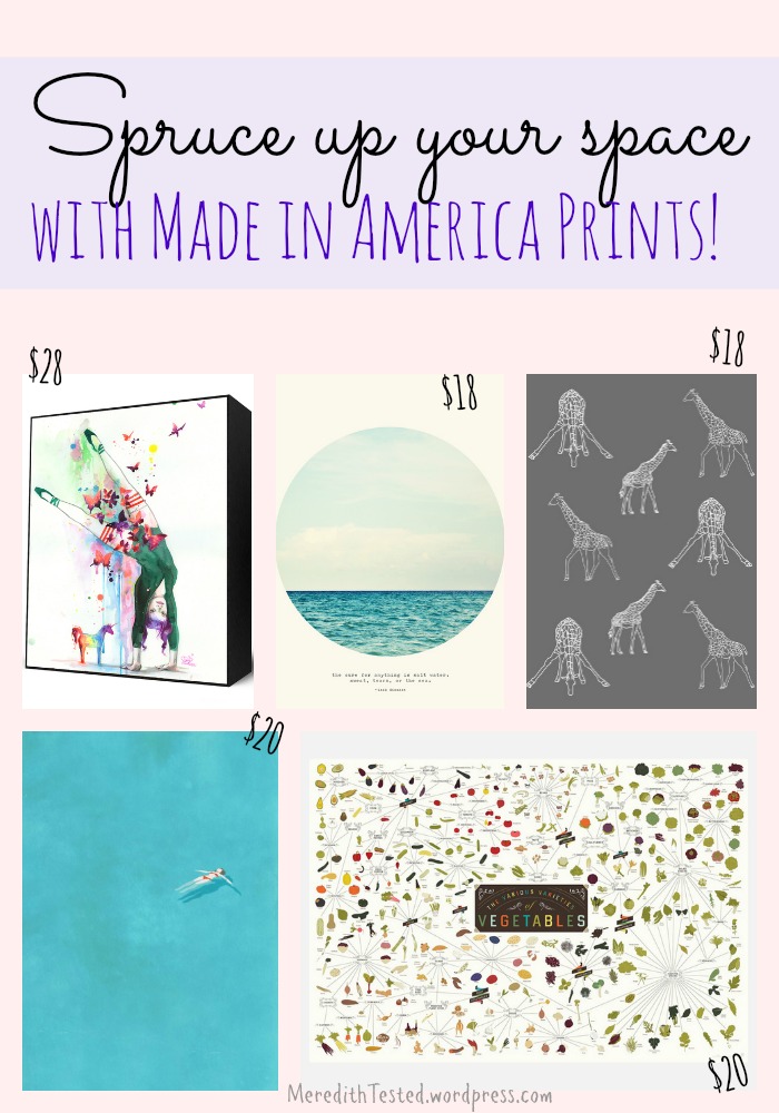 Affordable, #madeinusa art prints to spruce up your space! // MeredithTested.wordpress.com