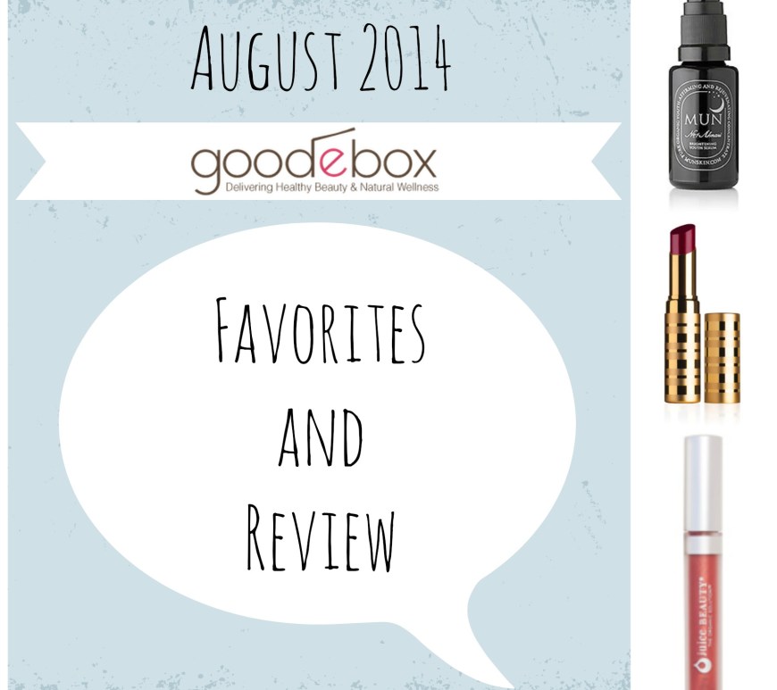 goodebox review, mun, beauty counter lip sheer, juice beauty review, meredith tested