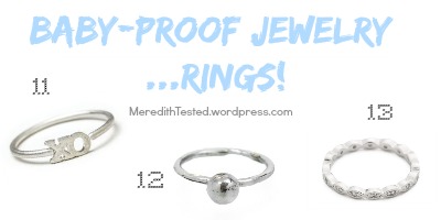 baby friendly baby proof jewelry new mom gift RINGS