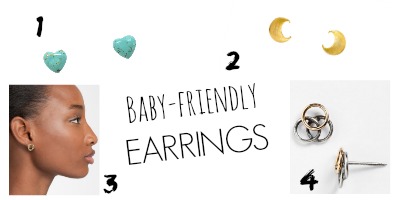 baby friendly proof earrings