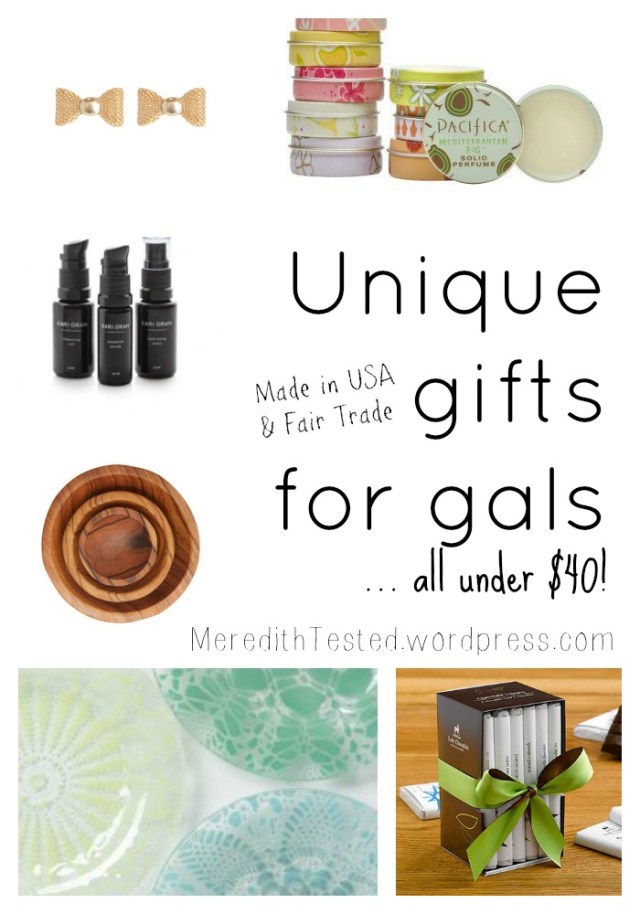 Made in USA Fair Trade Gifts Under 40 Women Girls