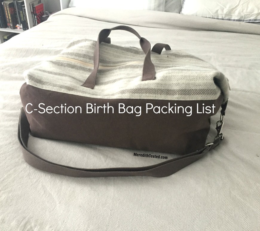 c section minimalist zero waste birth hospital bag packing list